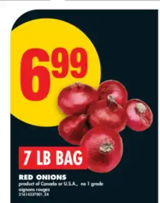 No Frills RED ONIONS, 7 LB BAG offer