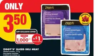 No Frills ZIGGY'S SLICED DELI MEAT, 175 g offer
