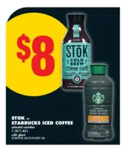 No Frills STOK or STARBUCKS ICED COFFEE, 1.18/1.42 L offer
