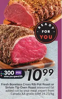 Sobeys Fresh Boneless Cross Rib Pot Roast or Sirloin Tip Oven Roast offer