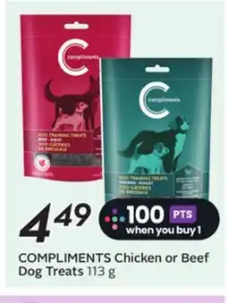 Sobeys COMPLIMENTS Chicken or Beef Dog Treats offer