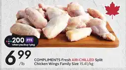 Sobeys COMPLIMENTS Fresh AIR-CHILLED Split Chicken Wings Family Size offer