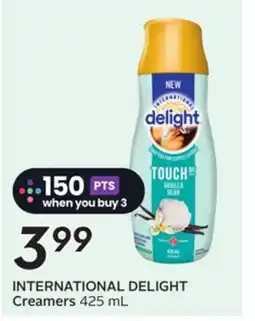 Sobeys INTERNATIONAL DELIGHT Creamers offer