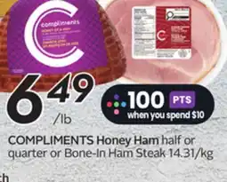 Sobeys COMPLIMENTS Honey Ham offer