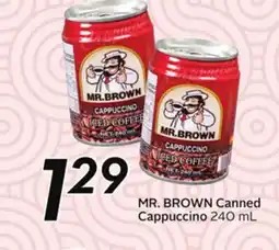 Sobeys MR. BROWN Canned Cappuccino offer