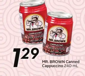 Sobeys MR. BROWN Canned Cappuccino offer