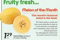 Sobeys Hami Melon offer