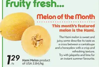 Sobeys Hami Melon offer