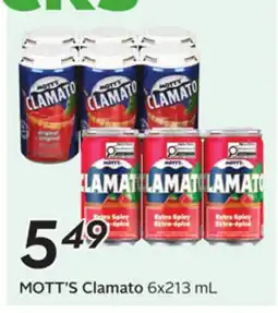 Sobeys MOTT'S Clamato offer
