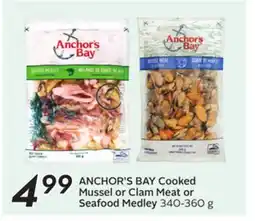 Sobeys ANCHOR'S BAY Cooked Mussel or Clam Meat or Seafood Medley offer