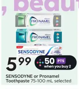 Sobeys SENSODYNE or Pronamel Toothpaste offer