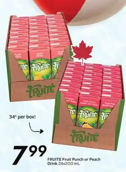 Sobeys FRUITE Fruit Punch or Peach Drink offer