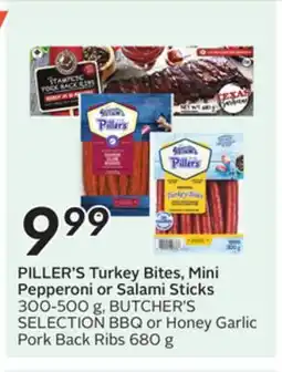 Sobeys PILLER'S Turkey Bites, Mini Pepperoni or Salami Sticks offer