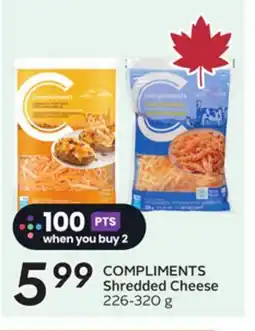 Sobeys COMPLIMENTS Shredded Cheese offer
