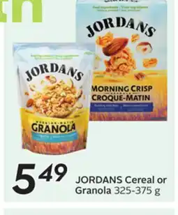 Sobeys JORDANS Cereal or Granola offer