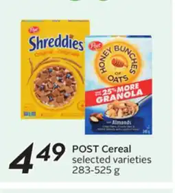 Sobeys POST Cereal offer