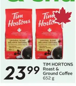Sobeys TIM HORTONS Roast & Ground Coffee offer