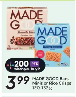 Sobeys MADE GOOD Bars, Minis or Rice Crisps offer