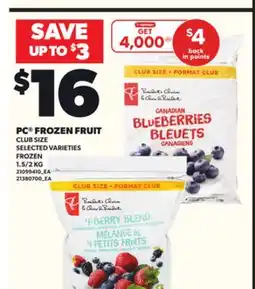 Loblaws PC FROZEN FRUIT offer