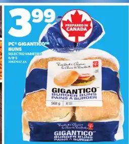 Loblaws PC GIGANTICO BUNS, 6/8'S offer