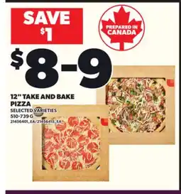 Loblaws 12 TAKE AND BAKE PIZZA, 510-739 G offer