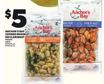 Loblaws ANCHOR'S BAY COOKED MUSSEL OR CLAM MEAT, 340G offer