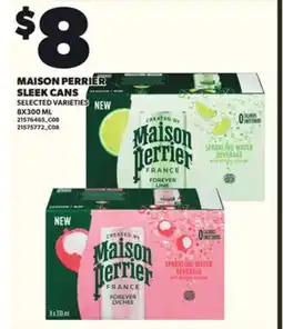 Loblaws MAISON PERRIER SLEEK CANS, 8X300ML offer