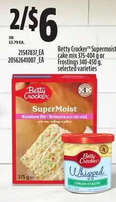 Loblaws BETTY CROCKER SUPERMOIST CAKE MIX, 375-404 G OR FROSTINGS, 340-450 G offer