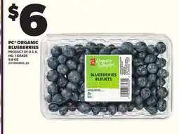 Loblaws PC ORGANIC BLUEBERRIES, 9.8OZ offer