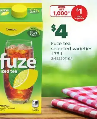 Loblaws FUZE TEA, 1.75 L offer
