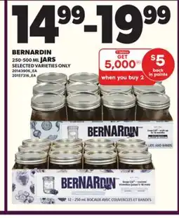 Loblaws BERNARDIN, 250-500ML JARS offer