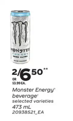 Loblaws MONSTER ENERGY BEVERAGE†, 473 ML offer
