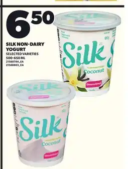 Loblaws SILK NON-DAIRY YOGURT, 500-650ML offer