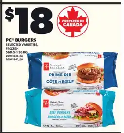 Loblaws PC BURGERS, 568 G-1.36 KG offer