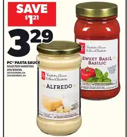 Loblaws PC PASTA SAUCE, 410/650 ML offer