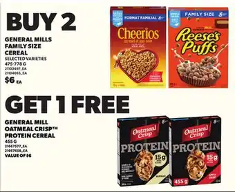 Loblaws GENERAL MILLS FAMILY SIZE CEREAL, 475-778 G offer