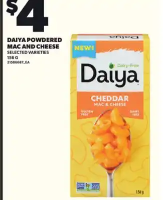 Loblaws DAIYA POWDERED MAC AND CHEESE, 156G offer