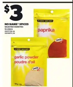 Loblaws NO NAME SPICES, 15-250 G offer