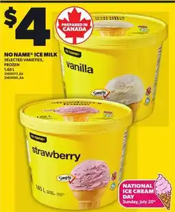 Loblaws NO NAME ICE MILK, 1.65 L offer