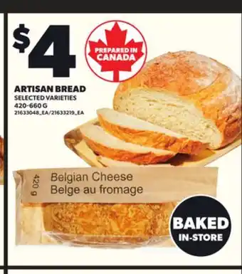 Loblaws ARTISAN BREAD, 420-660G offer