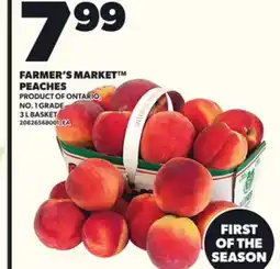 Loblaws FARMER'S MARKET PEACHES, 3 L BASKET offer