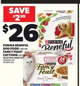 Loblaws PURINA BENEFUL DOG FOOD, 7 KG OR FANCY FEAST CAT FOOD, 24'S offer