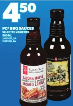 Loblaws PC BBQ SAUCES, 500 ML offer