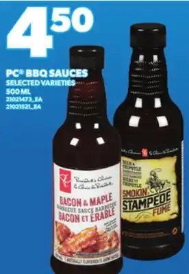 Loblaws PC BBQ SAUCES, 500 ML offer