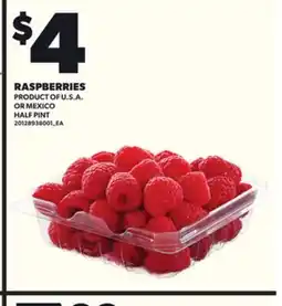 Loblaws RASPBERRIES, HALF PINT offer