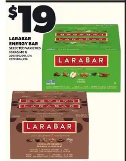 Loblaws LARABAR ENERGY BAR, 16X45/48G offer