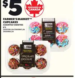 Loblaws FARMER'S MARKET CUPCAKES, 6'S offer