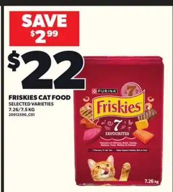 Loblaws FRISKIES CAT FOOD, 7.26/7.5KG offer