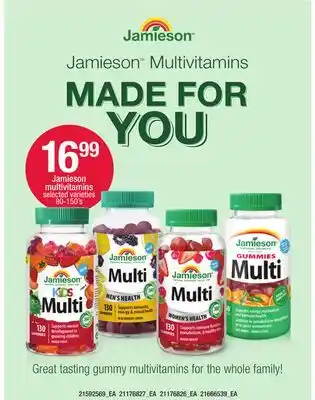 Loblaws JAMIESON MULTIVITAMINS, 80-150'S offer