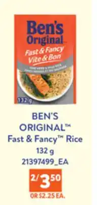 Loblaws BEN'S ORIGINAL FAST & FANCY RICE, 132 g offer